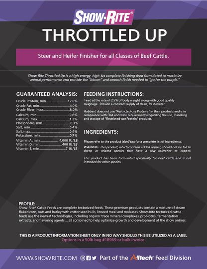 Show-Rite® Throttled Up Cattle Feed