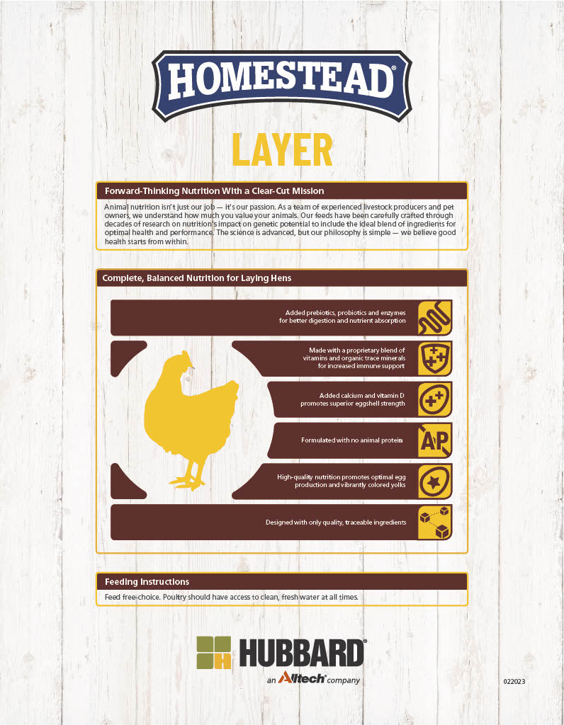 Homestead® Layer Chicken Feed NAB NAP