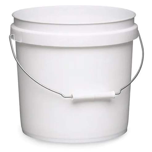 Terra Products Co. White Pails and Lids - Heavy Duty Buckets for Storage - Economical, Durable and Easy to Use (2Gallon 5Pack)
