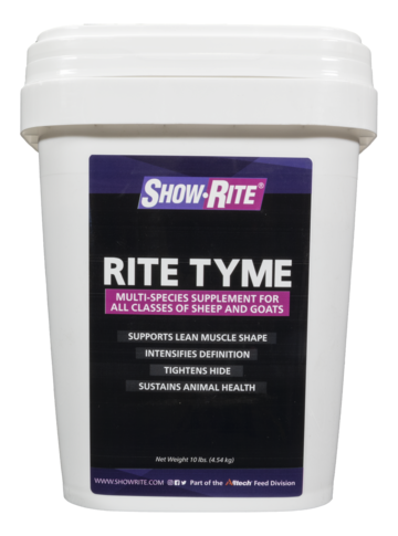 Show-Rite Rite Tyme Sheep & Goat supplement 10lb Pail